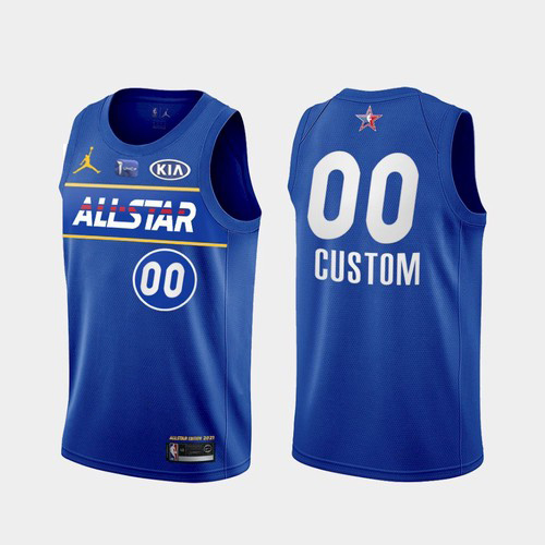Men's 2021 All-Star Custom Blue Eastern Conference Stitched NBA Jersey